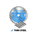 Evolution 180mm Thin Steel Cutting 68T Blade - Evolution Power Tools UK