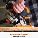 Evolution R185CCS-Li Cordless, Brushless 18v Li-Ion EXT Circular Saw With 185mm TCT Multi-Material Cutting Blade