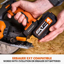 Evolution R185CCS-Li Cordless, Brushless 18v Li-Ion EXT Circular Saw With 185mm TCT Multi-Material Cutting Blade