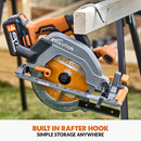 Evolution R185CCS-Li Cordless, Brushless 18v Li-Ion EXT Circular Saw With 185mm TCT Multi-Material Cutting Blade