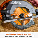 Evolution Cordless R185CCSX-Li 185mm Track Compatible Circular Saw 18v Li-Ion EXT Inc Multi-Material Blade - Evolution Power Tools UK