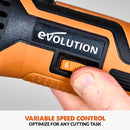Evolution Cordless R18MLT-Li Multi-Tool 18v Li-Ion EXT With 2Ah Battery & Charger - Evolution Power Tools UK