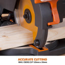 Evolution R210CMS - 210mm Compound Mitre Saw With TCT Multi-Material Cutting Blade - Evolution Power Tools UK