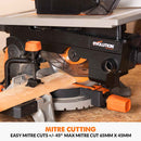 Evolution R210MTS-G2 (230V) Mitre/Table Saw With 210mm Multi-Material Cutting Blade