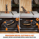 Evolution R255TBL+ (230V) Table Saw With 255mm Multi-Material Cutting Blade