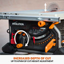Evolution R255TBL (230V) Table Saw With 255mm Multi-Material Cutting Blade