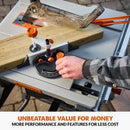Evolution R255TBL+ (230V) Table Saw With 255mm Multi-Material Cutting Blade