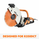 Evolution 350mm Premium Diamond Disc Cutter Blade With High Diamond Concentration, Segmented Edge and 22.2mm Bore