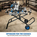 Evolution S355MCS Mitre Chop Saw Wheeled Stand With Powerlift Assist