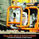 Evolution Evo-System 1000L/Min Dirty Water Pump Output - Evolution Power Tools UK