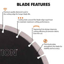 Evolution 255mm Segmented Edge, 22.2mm Bore, Concrete, Stone, Brick Cutting General Purpose Diamond Blade - Evolution Power Tools UK