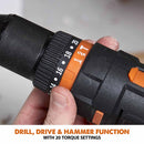 Evolution Cordless R13CMB-Li Combi Drill Driver 18v Li-Ion EXT With 2Ah Battery & Charger - Evolution Power Tools UK