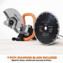Evolution R230DCT 230mm 9" Electric Disc Cutter Concrete Saw with Diamond Blade - Evolution Power Tools UK