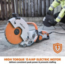 Evolution R300DCT+ 300mm 12" Electric Disc Cutter Concrete Saw with Water Fed Dust Suppression and Premium Diamond Blade - Evolution Power Tools UK