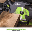 Evolution F255SMS 255mm Sliding Mitre Saw With TCT Multi-Material Cutting Blade (230v) - Evolution Power Tools UK