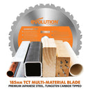 Evolution R185CCSX+ 185mm Circular Saw with TCT Multi-Material Cutting Blade - Evolution Power Tools UK