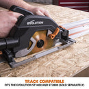Evolution R185CCSX+ 185mm Circular Saw with TCT Multi-Material Cutting Blade - Evolution Power Tools UK