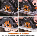 Evolution R185CCSX+ 185mm Circular Saw with TCT Multi-Material Cutting Blade - Evolution Power Tools UK
