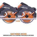 Evolution R185CCSX 185mm Circular Saw with 1020mm Track and TCT Multi-Material Cutting Blade - Evolution Power Tools UK
