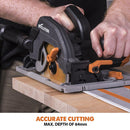 Evolution R185CCSX 185mm Circular Saw with 1020mm Track and TCT Multi-Material Cutting Blade - Evolution Power Tools UK