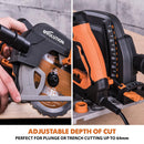 Evolution R185CCSX 185mm Circular Saw with 1020mm Track and TCT Multi-Material Cutting Blade - Evolution Power Tools UK