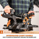Evolution R185SMS+ 185mm Sliding Mitre Saw With TCT Multi-Material Cutting Blade (230V) - Evolution Power Tools UK