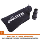 Evolution R210SMS+ 210mm Sliding Mitre Saw With TCT Multi-Material Cutting Blade - Evolution Power Tools UK