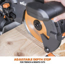 Evolution R210SMS+ 210mm Sliding Mitre Saw With TCT Multi-Material Cutting Blade - Evolution Power Tools UK
