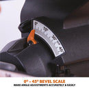 Evolution R210SMS+ 210mm Sliding Mitre Saw With TCT Multi-Material Cutting Blade - Evolution Power Tools UK