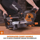 Evolution R210SMS+ 210mm Sliding Mitre Saw With TCT Multi-Material Cutting Blade - Evolution Power Tools UK
