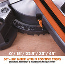 Evolution R210SMS+ 210mm Sliding Mitre Saw With TCT Multi-Material Cutting Blade - Evolution Power Tools UK