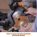 Evolution R210SMS+ 210mm Sliding Mitre Saw With TCT Multi-Material Cutting Blade - Evolution Power Tools UK