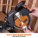 Evolution R255SMS+ - 255mm Sliding Mitre Saw With TCT Multi-Material Cutting Blade - Evolution Power Tools UK