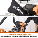 Evolution R255SMS-DB+ 255mm Double Bevel Sliding Mitre Saw With TCT Multi-Material Cutting Blade - Evolution Power Tools UK