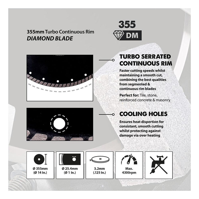 Evolution 355mm Diamond Blade - Evolution Power Tools UK