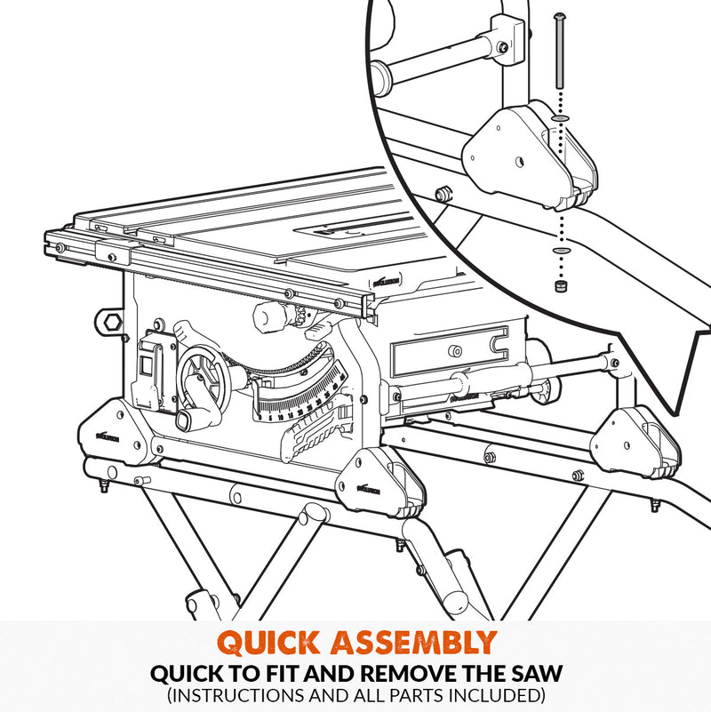 Evolution Compact Folding Wheeled Stand For R255TBL Table Saws