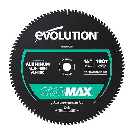 Evolution EVOMAX 355mm Aluminium Cutting 100T Cermet Blade