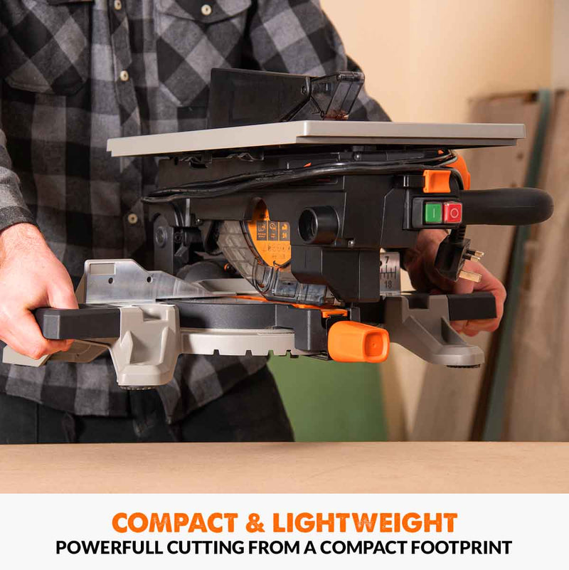 Evolution R210MTS-G2 (230V) Mitre/Table Saw With 210mm Multi-Material Cutting Blade