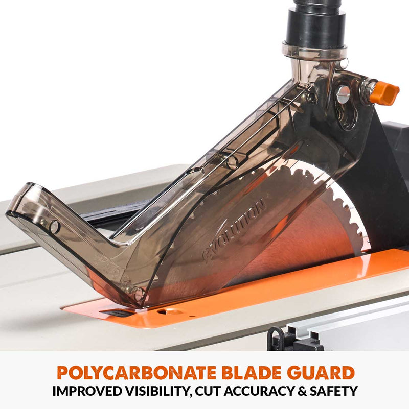 Evolution R255TBL (230V) Table Saw With 255mm Multi-Material Cutting Blade