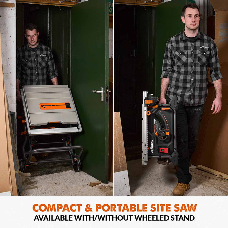 Evolution R255TBL+ (230V) Table Saw With 255mm Multi-Material Cutting Blade