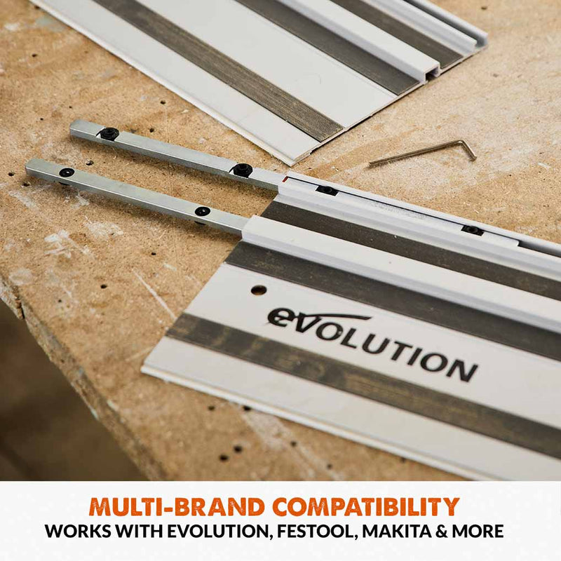 Evolution ST2800-G2 Universal 2.8m Circular Saw Track (2x 1400mm) With Self-Aligning Connectors