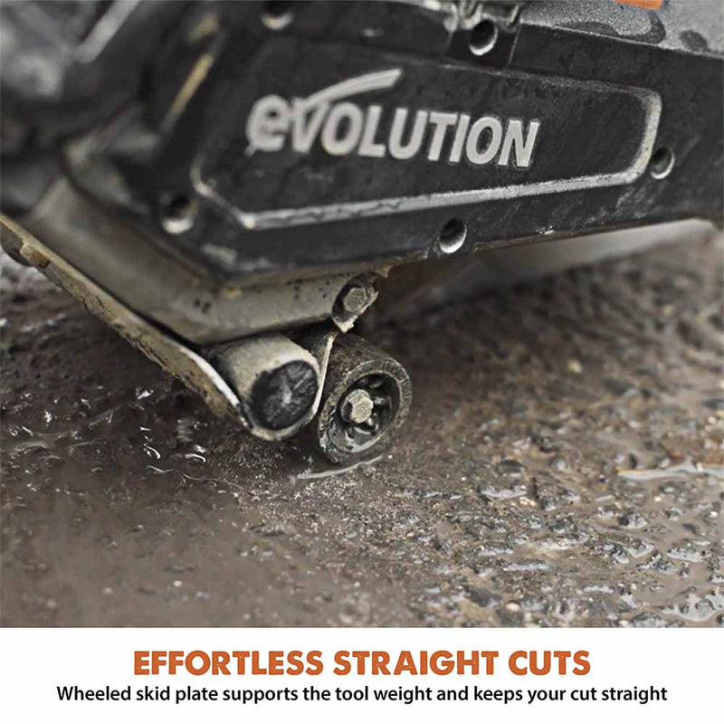 Evolution R260DCT-Li Cordless Disc Cutter / Concrete Saw With Automatic Water-Fed Dust Suppression and 260mm Premium Thin Kerf Diamond Blade