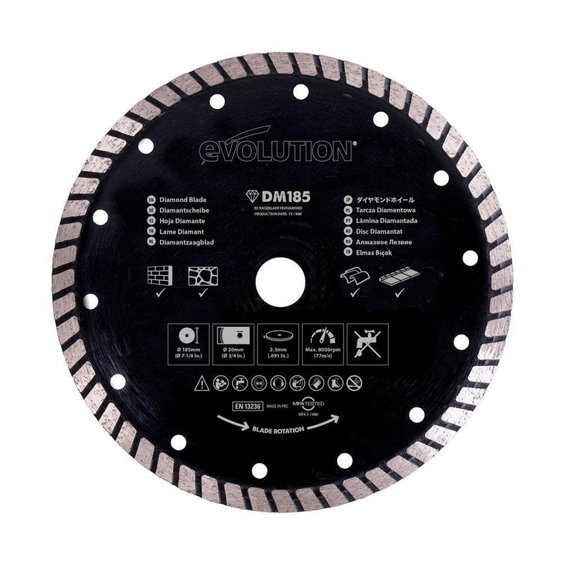 Evolution 185mm Diamond Blade (For Mitre Saws Only) - Evolution Power Tools UK