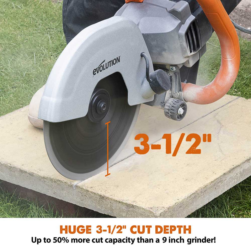 Evolution 230mm Segmented Edge, 22.2mm Bore, Concrete, Stone, Brick Cutting Diamond Blade - Evolution Power Tools UK