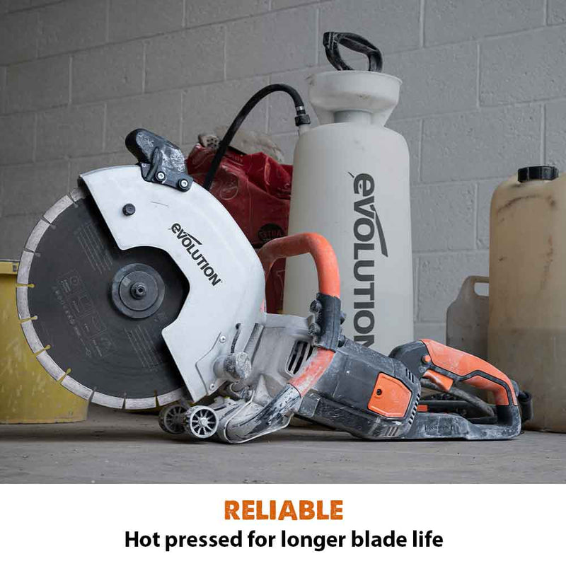 Evolution 300mm Segmented Edge, 22.2mm Bore, Concrete, Stone, Brick Cutting Diamond Blade - Evolution Power Tools UK