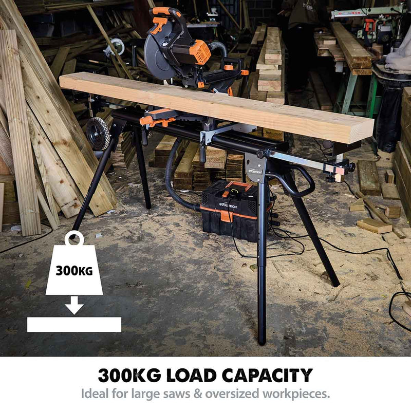 Evolution Mitre Saw Stand PLUS With Universal Fittings - Evolution Power Tools UK