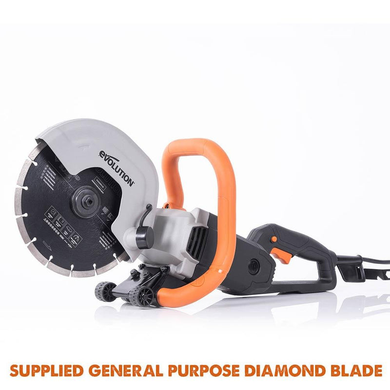 Evolution R230DCT 230mm 9" Electric Disc Cutter Concrete Saw with Diamond Blade - Evolution Power Tools UK