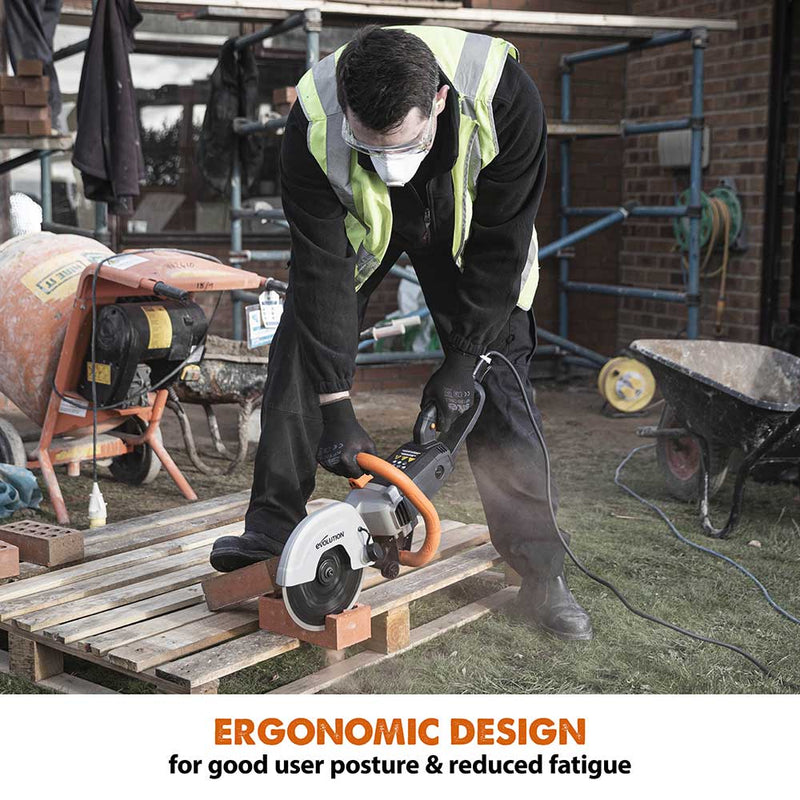 Evolution R230DCT 230mm 9" Electric Disc Cutter Concrete Saw with Diamond Blade - Evolution Power Tools UK