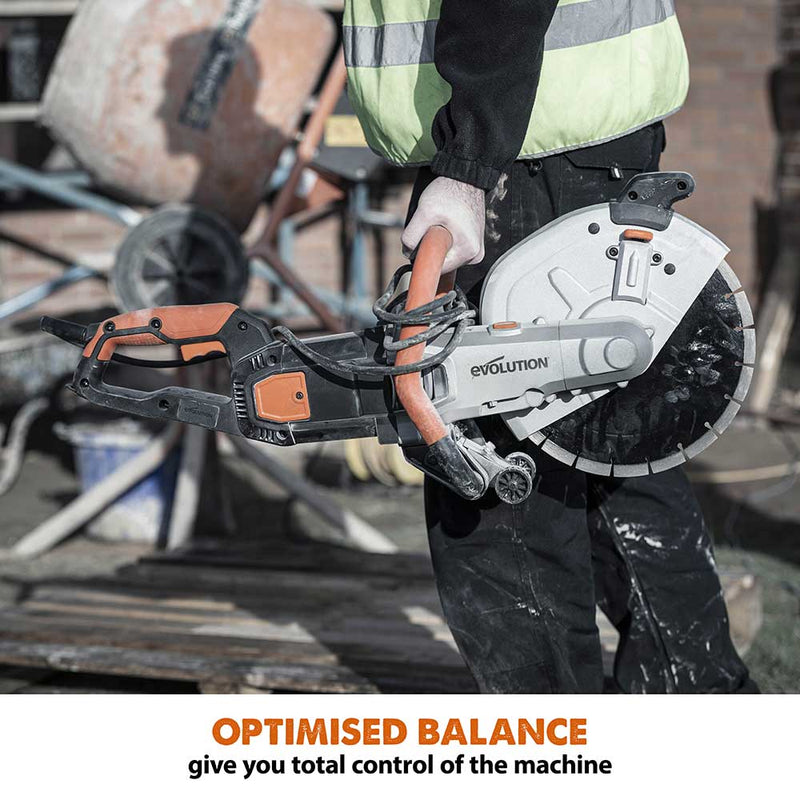 Evolution R300DCT 300mm 12" Electric Disc Cutter, Concrete Saw, with Diamond Blade - Evolution Power Tools UK