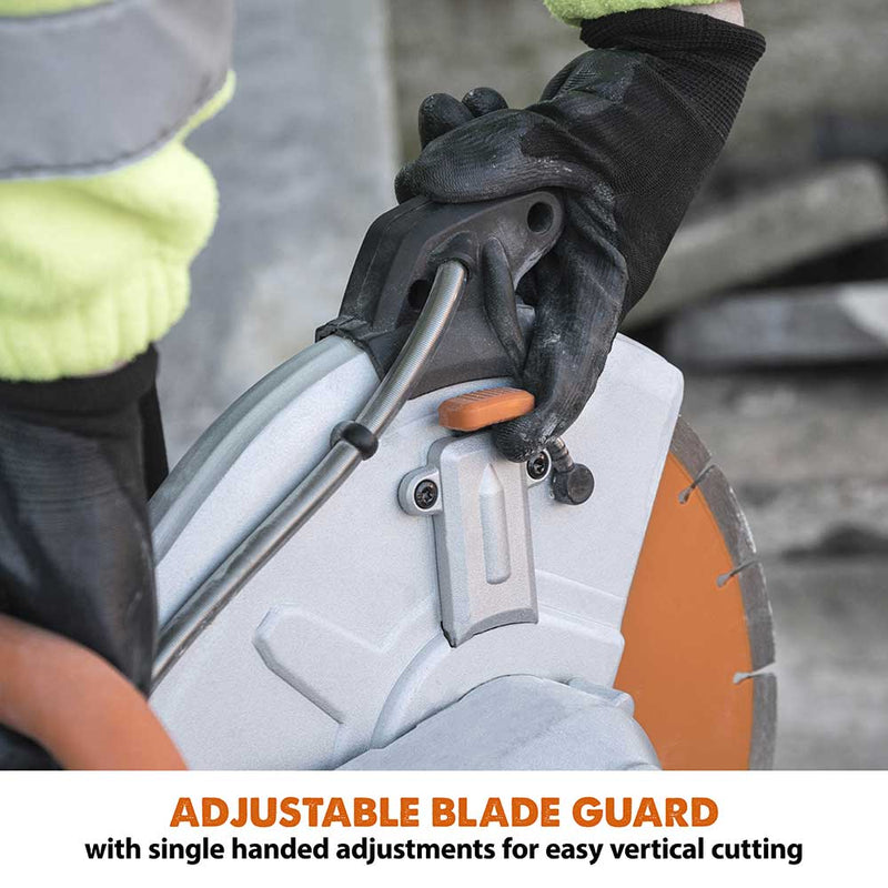 Evolution R300DCT+ 300mm 12" Electric Disc Cutter Concrete Saw with Water Fed Dust Suppression and Premium Diamond Blade - Evolution Power Tools UK
